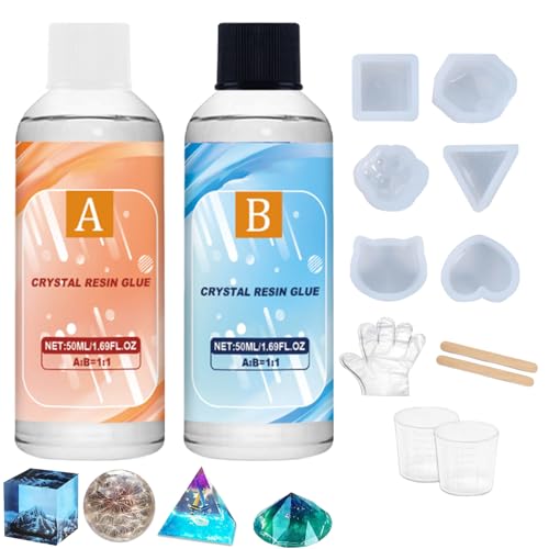 50 ml × 2 Epoxidharz, Beschichtungskunst, 1 zu 1 Mischung, anfängerfreundliche Formel, 100 ml Schmuck-Schlüsselanhänger-Bastelset für Ehefrau, Mutter, kreatives Basteln, personalisierte Teile 50 ml × 2 Epoxidharz, Beschichtungskunst, 1 zu 1 Mischung, anfängerfreundliche Formel, 100 ml Schmuck-Schlüsselanhänger-Bastelset für Ehefrau, Mutter, kreatives Basteln, personalisierte Teile von Generisch