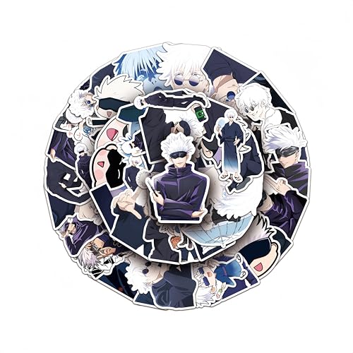50 x Cartoon-Anime-Aufkleber, Gojo, Satoru, Anime, Peripherie, wasserdichte Aufkleber von Generisch