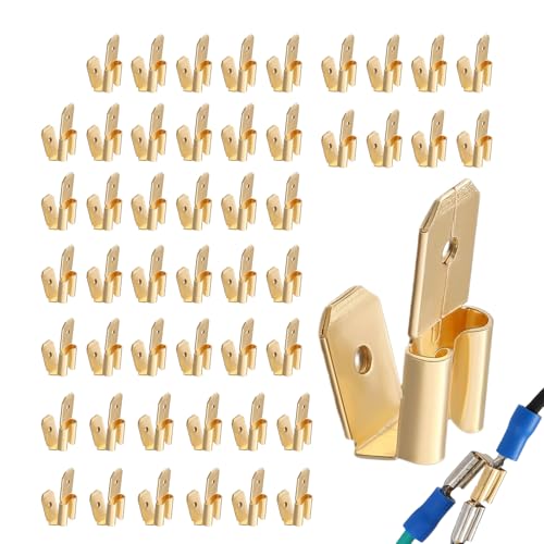 50er Pack Querstück Klemmen – Weibliche Querstück Connector | Sitz Terminal Schnellentnahmeverbindung | Messing Bauweise, Nicht isoliert, Ideal für Industrielle & Automobil Verkabelung, Passt auf 0,25 50er Pack Querstück Klemmen – Weibliche Querstück Connector | Sitz Terminal Schnellentnahmeverbindung | Messing Bauweise, Nicht isoliert, Ideal für Industrielle & Automobil Verkabelung, Passt auf 0,25 von Generisch