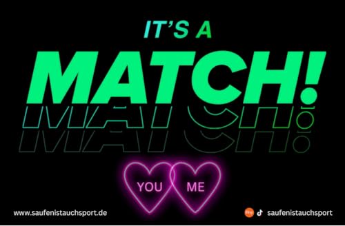 50x It's a Match Sticker/Malle Aufkleber/Ballermann Sticker/Party Sticker/Sauf Sticker/Party/Flirten/Bier Sticker/Sauf Sticker/Saufen/Flirt Sticker (50) von Generisch