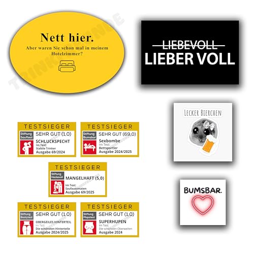 50x Sticker - Testsieger - Bumsbar - Lieber Voll - Nett Hier - Lecker bierchen malle accessoires malle sticker Mallorca accessoires lustige sticker aufkleber lustig lustige festival party sauf agrar von TRINKFREUNDE