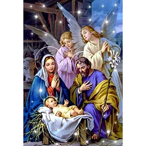 5D DIY Diamond Art Painting Full Drill für Erwachsene Gott Jesus Jungfrau Maria Muster Diamantzeichnung Runder Diamant Kreuzstich Painting Malen nach Zahlen für Zuhause Wanddekoration 50x60 cm 5D DIY Diamond Art Painting Full Drill für Erwachsene Gott Jesus Jungfrau Maria Muster Diamantzeichnung Runder Diamant Kreuzstich Painting Malen nach Zahlen für Zuhause Wanddekoration 50x60 cm von Generisch