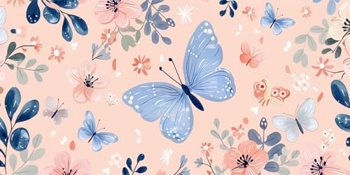 5D DIY Diamond Painting, Diamant Painting Bilder Erwachsene, Eckige Steine Vollbohrer Groß Blauer Schmetterling Diamond Art Set Strass Stickerei Kreuzstich Bastelset für Wand Dekor 100x200cm, P6052 von Generisch