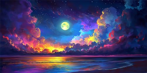5D DIY Diamond Painting, Diamant Painting Bilder Erwachsene, Eckige Steine Vollbohrer Groß Landschaft Diamond Art Set Strass Stickerei Kreuzstich Bastelset für Home Wand Dekor 100x200cm, P5916 von Generisch