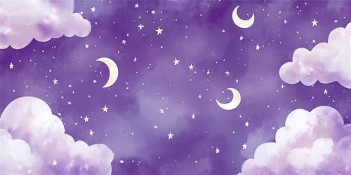5D DIY Diamond Painting, Diamant Painting Bilder Erwachsene, Eckige Steine Vollbohrer Groß Lila Mond Diamond Art Set Strass Stickerei Kreuzstich Bastelset für Home Wand Dekor 100x200cm, P6018 von Generisch