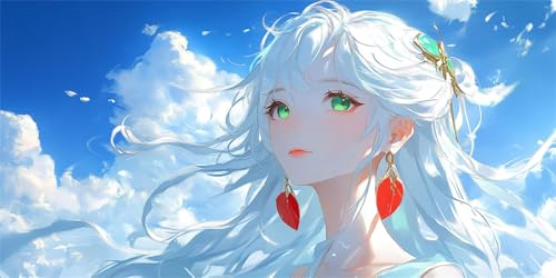 5D DIY Diamond Painting, Diamant Painting Bilder Erwachsene, Runde Steine Vollbohrer Groß Anime-Mädchen Diamond Art Set Strass Stickerei Kreuzstich Bastelset für Home Wand Dekor 100x200cm, P6180 von Generisch