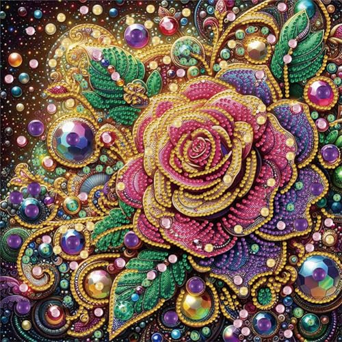 5D DIY Rose spezielle geformte Diamantkunst, Diamantmalerei-Sets für Erwachsene, Stickbilder, Kunsthandwerk für Anfänger, Heimdekoration, Geschenk, 30 x 30 cm, Rose 5D DIY Rose spezielle geformte Diamantkunst, Diamantmalerei-Sets für Erwachsene, Stickbilder, Kunsthandwerk für Anfänger, Heimdekoration, Geschenk, 30 x 30 cm, Rose von Generisch