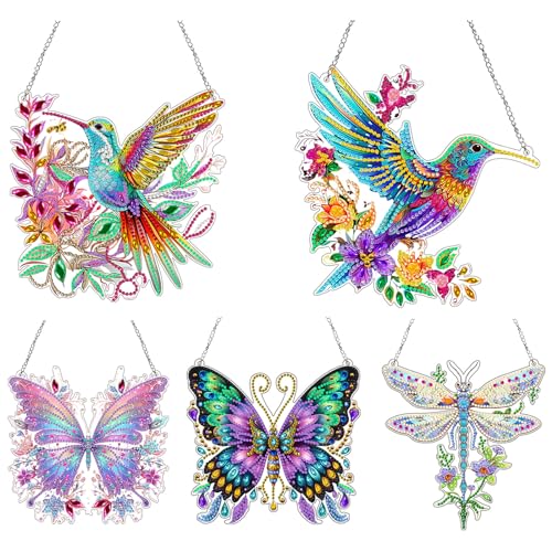 5D-Diamant-Malerei, Tier-Ornamente, Diamantkunst, Kristall-Ornament für Zuhause, Wanddekoration, 4 Stück 5D-Diamant-Malerei, Tier-Ornamente, Diamantkunst, Kristall-Ornament für Zuhause, Wanddekoration, 4 Stück von Generisch
