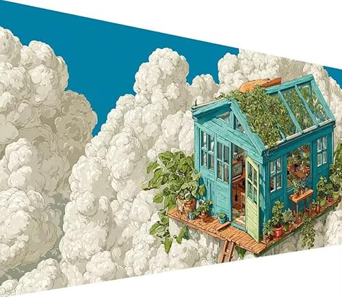 5D Diamond Painting Erwachsene Anlage Diamond Painting Wolke DIY 5D Voller (Eckige) Diamant Art Anfänger Basteln Set, Stickerei Kreuzstich Malerei für Wand Deko, Geschsenk für Mädchen 60x120cm I-6640 von Generisch