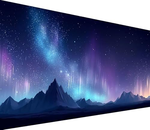 5D Diamond Painting Erwachsene Aurora Diamond Painting Berg DIY 5D Voller (Eckige) Diamant Art Anfänger Basteln Set, Stickerei Kreuzstich Malerei für Wand Deko, Geschsenk für Mädchen 80x160cm 6-8G56 von Generisch