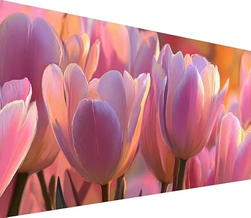 5D Diamond Painting Erwachsene Blume Diamond Painting Anlage DIY 5D Voller (Eckige) Diamant Art Anfänger Basteln Set, Stickerei Kreuzstich Malerei für Wand Deko, Geschsenk für Mädchen 40x80cm U-9R34 von Generisch