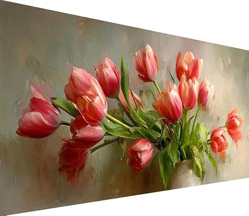 5D Diamond Painting Erwachsene Blume Diamond Painting Anlage DIY 5D Voller (Eckige) Diamant Art Anfänger Basteln Set, Stickerei Kreuzstich Malerei für Wand Deko, Geschsenk für Mädchen 60x120cm T-4S30 von Generisch