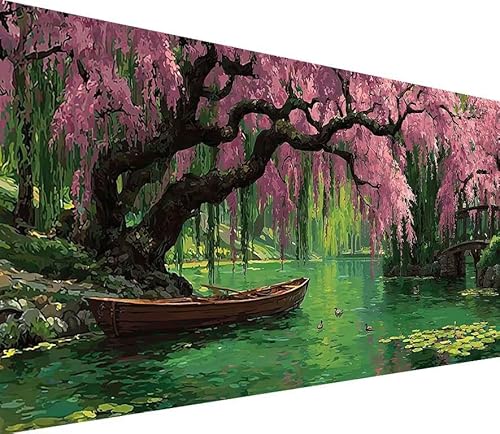 5D Diamond Painting Erwachsene Boot Diamond Painting Ente DIY 5D Voller (Eckige) Diamant Art Anfänger Basteln Set, Stickerei Kreuzstich Malerei für Wand Deko, Geschsenk für Mädchen 80x160cm B-5D18 von Generisch