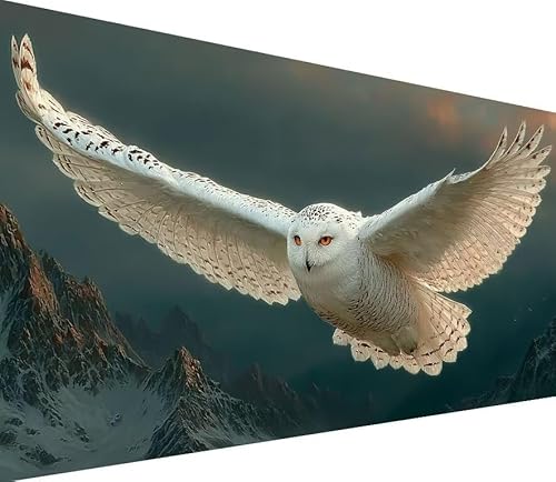 5D Diamond Painting Erwachsene Eule Diamond Painting Tier DIY 5D Voller (Eckige) Diamant Art Anfänger Basteln Set, Stickerei Kreuzstich Malerei für Wand Deko, Geschsenk für Mädchen 70x140cm L-M817 von Generisch