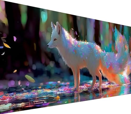 5D Diamond Painting Erwachsene Fuchs Diamond Painting Tier DIY 5D Voller (Eckige) Diamant Art Anfänger Basteln Set, Stickerei Kreuzstich Malerei für Wand Deko, Geschsenk für Mädchen 70x140cm K-7Z11 von Generisch