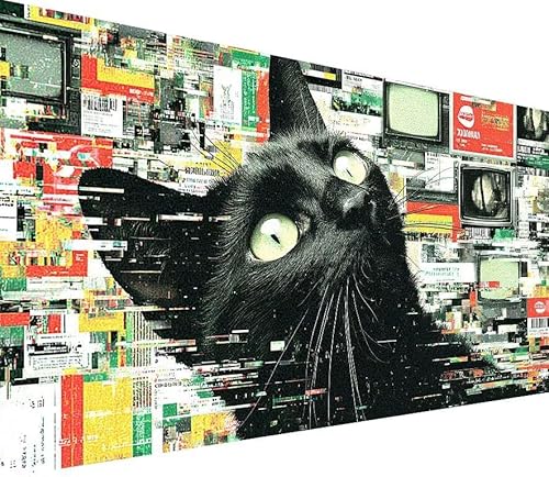 5D Diamond Painting Erwachsene Katze Diamond Painting Tier DIY 5D Voller (Eckige) Diamant Art Anfänger Basteln Set, Stickerei Kreuzstich Malerei für Wand Deko, Geschsenk für Mädchen 50x100cm N-NS11 von Generisch