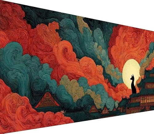 5D Diamond Painting Erwachsene Mond Diamond Painting Hund DIY 5D Voller (Eckige) Diamant Art Anfänger Basteln Set, Stickerei Kreuzstich Malerei für Wand Deko, Geschsenk für Mädchen 50x100cm 3-ZA65 von Generisch