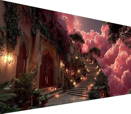 5D Diamond Painting Erwachsene Wolke Diamond Painting Anlage DIY 5D Voller (Eckige) Diamant Art Anfänger Basteln Set, Stickerei Kreuzstich Malerei für Wand Deko, Geschsenk für Mädchen 80x160cm 2-6X34 von Generisch