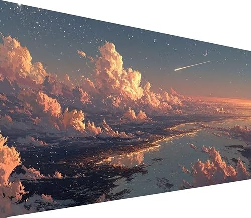 5D Diamond Painting Erwachsene Wolke Diamond Painting Sea DIY 5D Voller (Eckige) Diamant Art Anfänger Basteln Set, Stickerei Kreuzstich Malerei für Wand Deko, Geschsenk für Mädchen 30x60cm 6-Z583 von Generisch