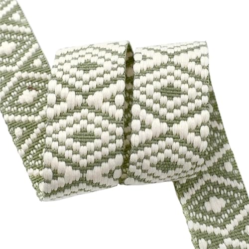 5M 38mm Baumwoll-Canvas-Gurtband Jacquard-Band-Gurt DIY-Gürtelschlinge Dekoratives Nähen Trimmen Handwerk Zubehör(020) von Generisch