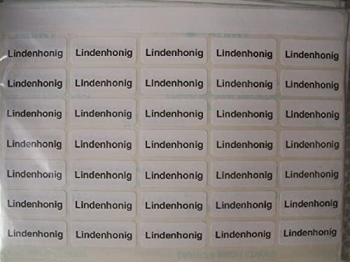 5X 105 St. Sorten-Etiketten -Lindenhonig- (15 x35stk) Honigetikett Imker Imkerei (0,03€/STK) Honigglasetiketten Honigetiketten von Generisch