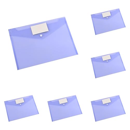5er Set Dokumentenmappe A4, Mappe Mit Etiketten, Farbig Ordner, Bunte PP-Plastik-Dokumententasche für Büroordner und Schreibwarenorganisation 33,7 x 23 cm (C) von Generisch