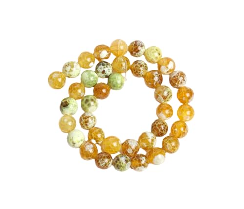 6/8/10 mm Naturstein-Achat-Perlen, rund, lose Perlen für Schmuckherstellung, Zubehör, DIY, Armband, Zubehör, N, 10 mm (ca. 36 Stück) von Generisch