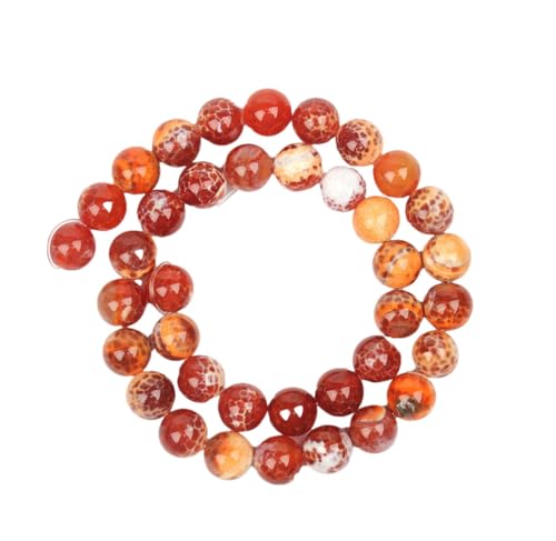 6/8/10 mm Naturstein-Achat-Perlen, rund, lose Perlen für Schmuckherstellung, Zubehör, DIY-Armband, Zubehör, 2 x 10 mm (ca. 36 Stück) von Generisch