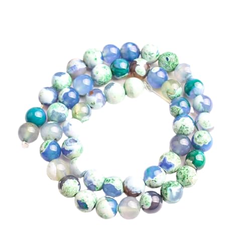 6/8/10 mm Naturstein-Achat-Perlen, rund, lose Perlen für Schmuckherstellung, Zubehör, DIY-Armband, Zubehör, 5 x 10 mm (ca. 36 Stück) von Generisch