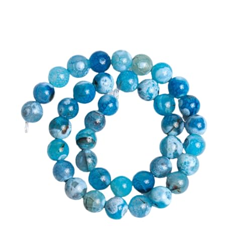 6/8/10 mm Naturstein-Achat-Perlen, rund, lose Perlen für Schmuckherstellung, Zubehör, DIY-Armband, Zubehör, 6 x 10 mm (ca. 36 Stück) von Generisch