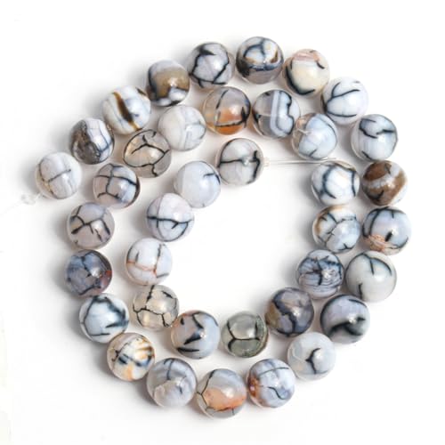 6/8/10 mm Naturstein-Achat-Perlen, rund, lose Perlen für Schmuckherstellung, Zubehör, DIY-Armband, Zubehör, 7, 6 mm, 61 Stück 6/8/10 mm Naturstein-Achat-Perlen, rund, lose Perlen für Schmuckherstellung, Zubehör, DIY-Armband, Zubehör, 7, 6 mm, 61 Stück von Generisch