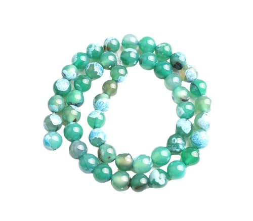 6/8/10 mm Naturstein-Achat-Perlen, rund, lose Perlen für Schmuckherstellung, Zubehör, DIY-Armband, Zubehör, U, 10 mm (ca. 36 Stück) von Generisch