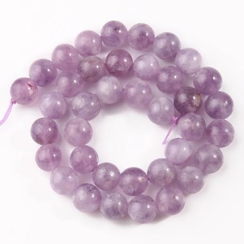 6/8/10 mm Naturstein-Jadeperlen, blau, rund, lose Perlen für Schmuckherstellung, DIY-Charm-Armbänder, 38 cm, 19 mm, 8 mm, 46 Stück 6/8/10 mm Naturstein-Jadeperlen, blau, rund, lose Perlen für Schmuckherstellung, DIY-Charm-Armbänder, 38 cm, 19 mm, 8 mm, 46 Stück von Generisch