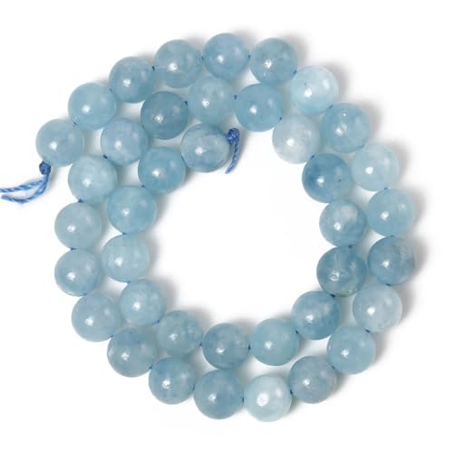 6/8/10 mm Naturstein-Jadeperlen, lose Perlen für Schmuckherstellung, Zubehör, DIY-Charm-Armbänder, 38,1 cm, G 6 mm (61 Stück) von Generisch