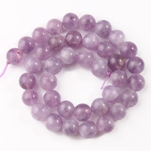 6/8/10 mm Naturstein-Jadeperlen, lose Perlen für Schmuckherstellung, Zubehör, DIY-Charm-Armbänder, 38,1 cm, J, 8 mm (46 Stück) von Generisch