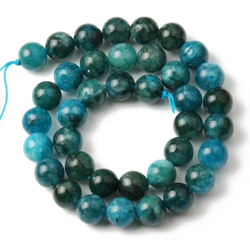 6/8/10 mm Naturstein-Jadeperlen, lose Perlen für Schmuckherstellung, Zubehör, DIY-Charm-Armbänder, 38,1 cm hoch, 10 mm (36 Stück) von Generisch