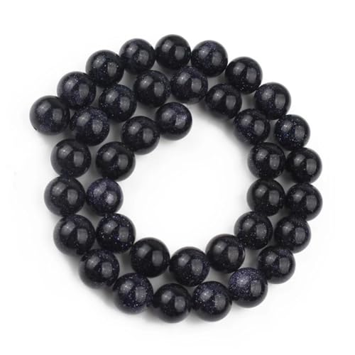 6/8/10 mm Naturstein-Perlen, rund, lose Abstandshalter-Perlen für Schmuckherstellung, Lieferant, DIY-Armband, 38,1 cm, 14, 8 mm, 46 Stück von Generisch