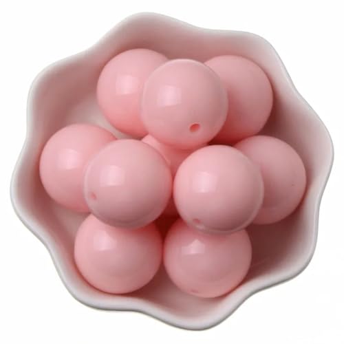 6–20 mm gemischte Acrylperlen, runde Form, Perlen für Schmuckherstellung, handgefertigtes Armband, DIY-Zubehör, leicht, pnnrk, 14 mm, 20 Stück von Generisch