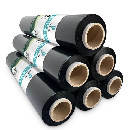 6 Rollen Stretchfolie Schwarz 23my 2,5kg 500mm Handstretchfolie Stretchfolienrolle Palettenfolie Umzugsfolie Strechfolie Wickelfolie - Folie für Möbel - Verpackungsfolie auf Rolle - Folie für Umzug 6 Rollen Stretchfolie Schwarz 23my 2,5kg 500mm Handstretchfolie Stretchfolienrolle Palettenfolie Umzugsfolie Strechfolie Wickelfolie - Folie für Möbel - Verpackungsfolie auf Rolle - Folie für Umzug von Generisch