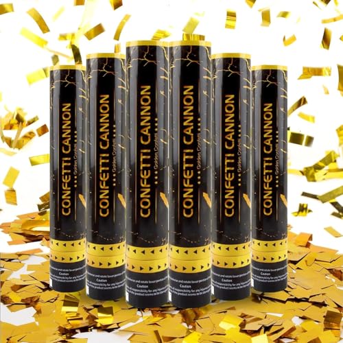 6 Stück 30,5 cm goldene Konfetti-Popper – luftbetriebene Party-Konfettipistole für Hochzeiten, Geburtstage, Halloween, Neujahr und Feiern – große festliche Kanonen-Shooter 6 Stück 30,5 cm goldene Konfetti-Popper – luftbetriebene Party-Konfettipistole für Hochzeiten, Geburtstage, Halloween, Neujahr und Feiern – große festliche Kanonen-Shooter von Generisch