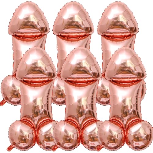 6 Stück Luftballons für Junggesellinnenabschiede, lustige Junggesellinnenabschiede, Dekorationen für einzigartige Party, Brautparty und Verlobung (Roségold) von Generisch