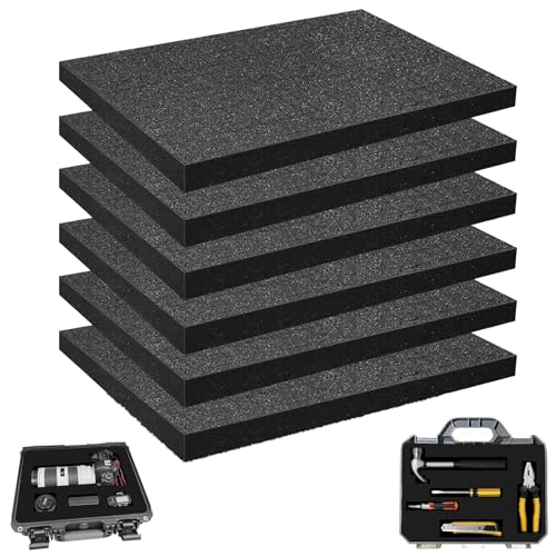 6 Stück Rasterschaumstoff Würfelschaum, 40x30x4cm Schaumstoffeinlage Werkzeug Schaumstoff Polster, Vorgeschnittene Schaumstoffeinlage für Werkzeugkoffer Kamerakoffer 6 Stück Rasterschaumstoff Würfelschaum, 40x30x4cm Schaumstoffeinlage Werkzeug Schaumstoff Polster, Vorgeschnittene Schaumstoffeinlage für Werkzeugkoffer Kamerakoffer von Generisch
