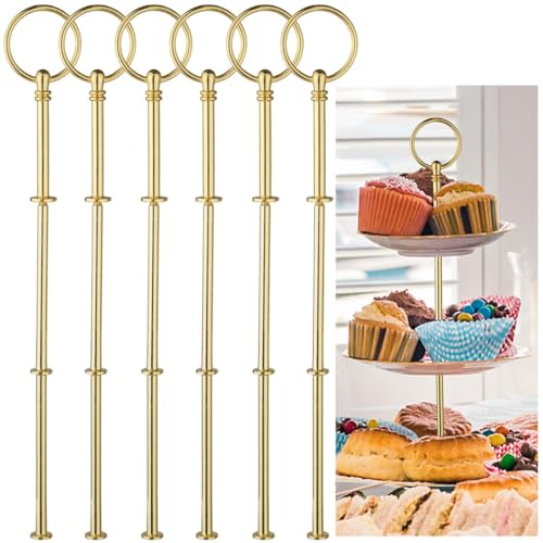 6 Stück gestufte Kuchenständerverbinder, DIY-Hardware-Kit für 2-stöckige oder 3-stöckige Dessertteller aus Kunstharz für Hochzeits- oder Party-Dekoration 6 Stück gestufte Kuchenständerverbinder, DIY-Hardware-Kit für 2-stöckige oder 3-stöckige Dessertteller aus Kunstharz für Hochzeits- oder Party-Dekoration von Generisch