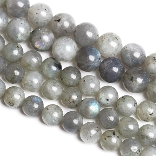 6 mm, 61 Stück, Naturstein, graue Labradorit-Larvikit-Kristallperlen für Schmuckherstellung, DIY-Armbänder 6 mm, 61 Stück, Naturstein, graue Labradorit-Larvikit-Kristallperlen für Schmuckherstellung, DIY-Armbänder von Generisch