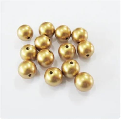 6 mm/8 mm/10 mm/12 mm/14 mm/16 mm/18 mm/20 mm, klobige Acrylperlen, matt, zum Basteln, Gold, 8 mm, 1700 Stück pro Beutel von Generisch