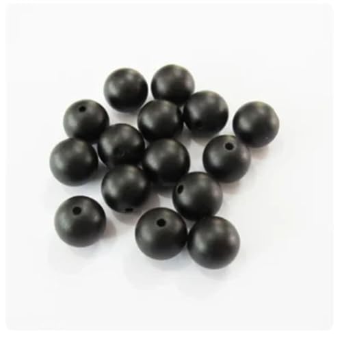 6 mm/8 mm/10 mm/12 mm/14 mm/16 mm/18 mm/20 mm, klobige Acrylperlen, matt, zum Basteln, schwarz, 10 mm, 900 Stück pro Beutel von Generisch