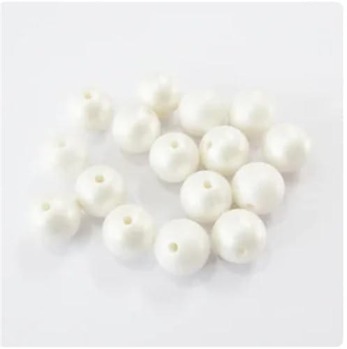 6 mm/8 mm/10 mm/12 mm/14 mm/16 mm/18 mm/20 mm, klobige Acrylperlen, matt, zum Basteln, weiß, 20 mm, 100 Stück pro Beutel von Generisch