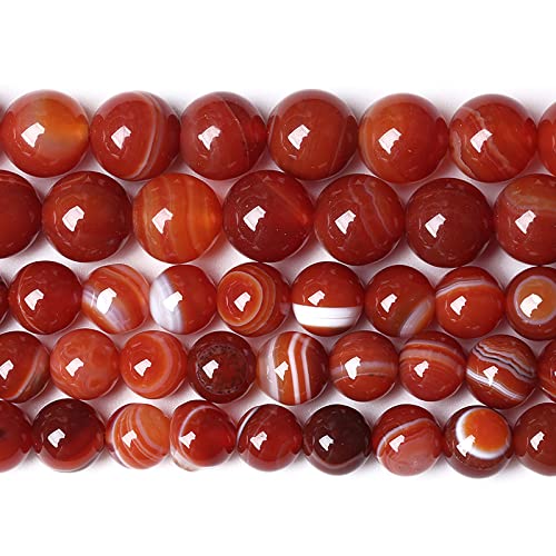 6 mm 60 Stück Naturstein-Perlen aus rotem Achat und Onyx, lose Perlen für Schmuckherstellung, DIY, Armband, Halskette 6 mm 60 Stück Naturstein-Perlen aus rotem Achat und Onyx, lose Perlen für Schmuckherstellung, DIY, Armband, Halskette von Generisch