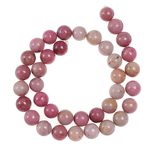 6 mm rosa Mahagoni-Steinperlen, natürliche Edelsteine, lose Perlen für DIY-Schmuckherstellung, ca. 39,4 cm, 45 Stück, 1 Strang pro Beutel von Generisch