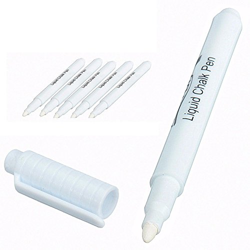 6 weiße Flüssigkreide-Marker, radierbar, Kreidestifte, Kreidestifte, für Tafel, Fenstermarker, Glas, waschbare Fenstermalstifte, Fenstermalmarker, Kreidemarker für Glasmarker 6 weiße Flüssigkreide-Marker, radierbar, Kreidestifte, Kreidestifte, für Tafel, Fenstermarker, Glas, waschbare Fenstermalstifte, Fenstermalmarker, Kreidemarker für Glasmarker von Generisch